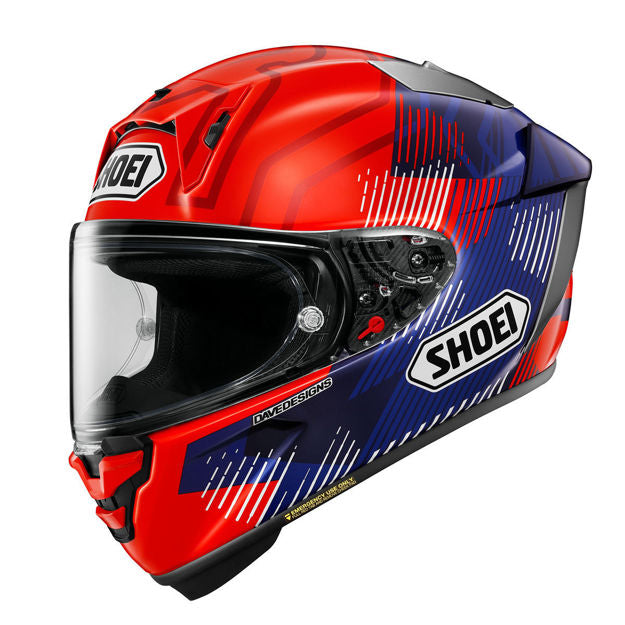 SHOEI X-SPR PRO MARQUEZ8 TC-1  - קסדה מלאה שואי אדום/ כחול/ לבן