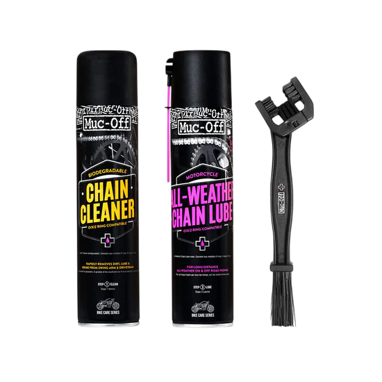 ערכה לניקוי ולשימון שרשרת מאק אוף - MUC-OFF MOTORCYCLE CHAIN KIT